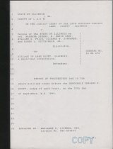 Report Of Proceedings